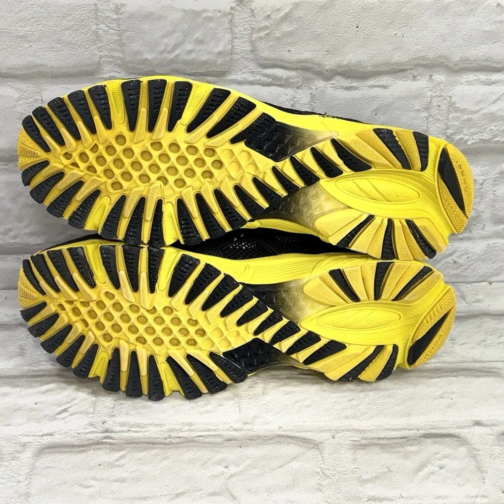 Asics Gel Trail Attack 7 Yellow/Black Trail Running Shoes Trainers Mens Sz 12.5